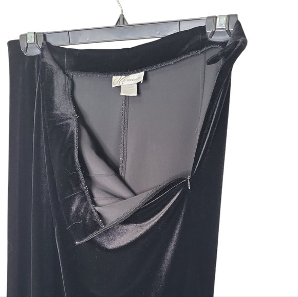 Vintage Dress Barn Collection Women's Pants Suit Size 12 Velour Black Side Zip - Picture 7 of 12